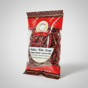 Chillies with stem