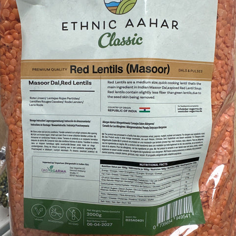 Red Lentils (masoor) EA 2kg