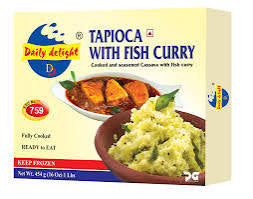 Tapioca with fish curry
